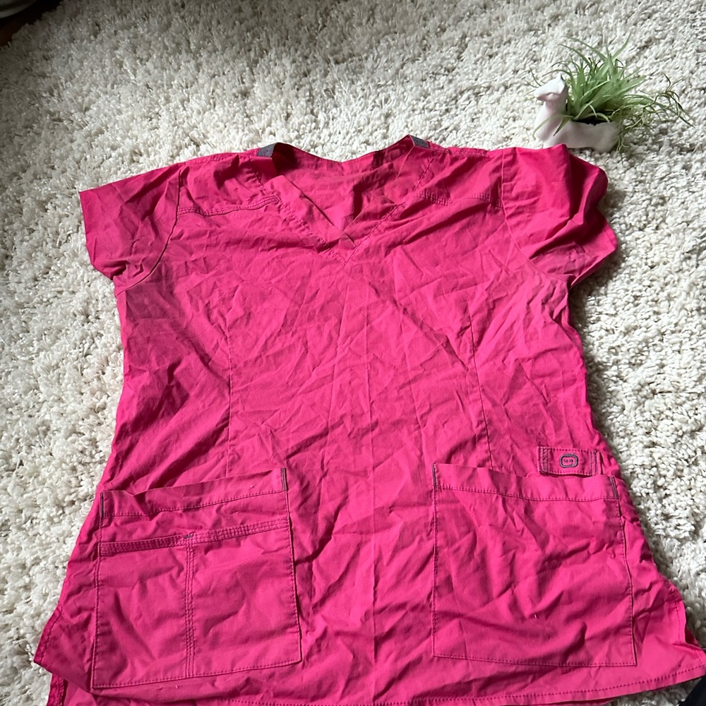Pink CNA Nursing Assistant hot pink short sleeve breathable comfy shirt …